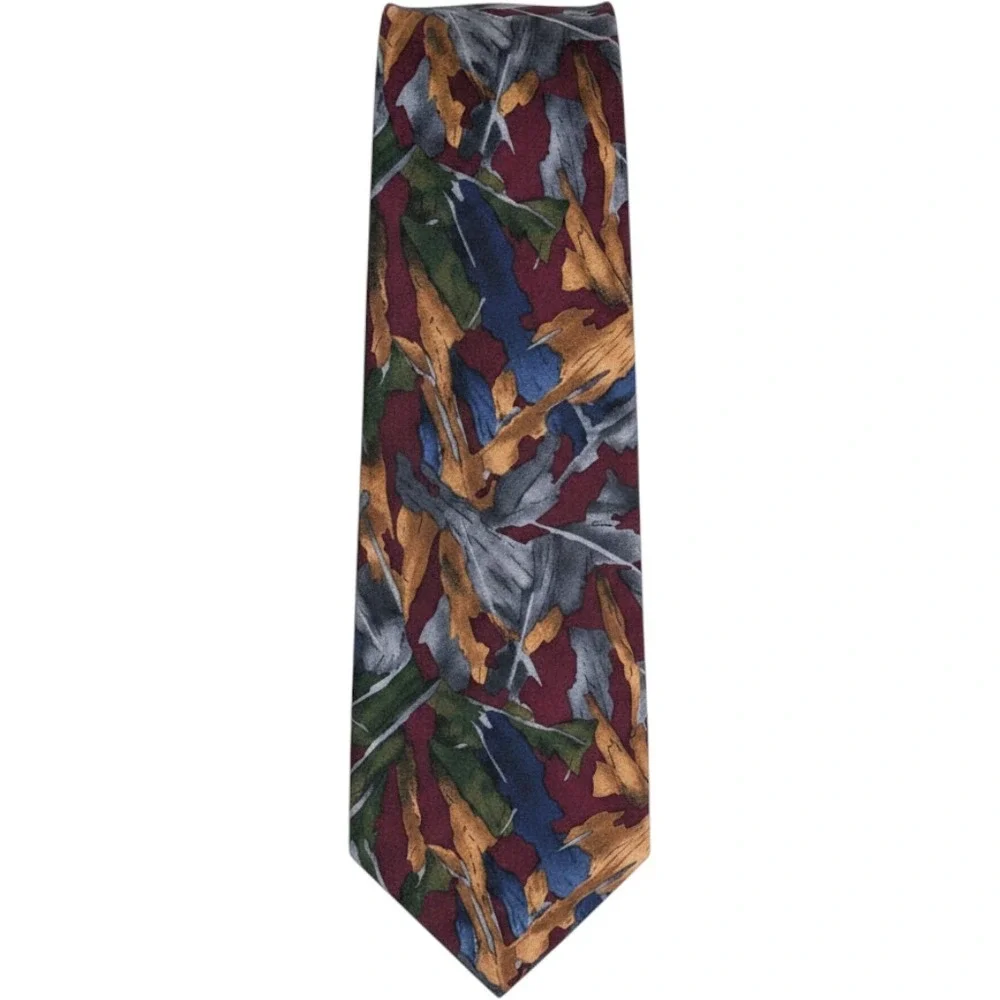 Vintage Molecular Expressions Necktie Burgundy Amber Beer Microscopic Silk Tie